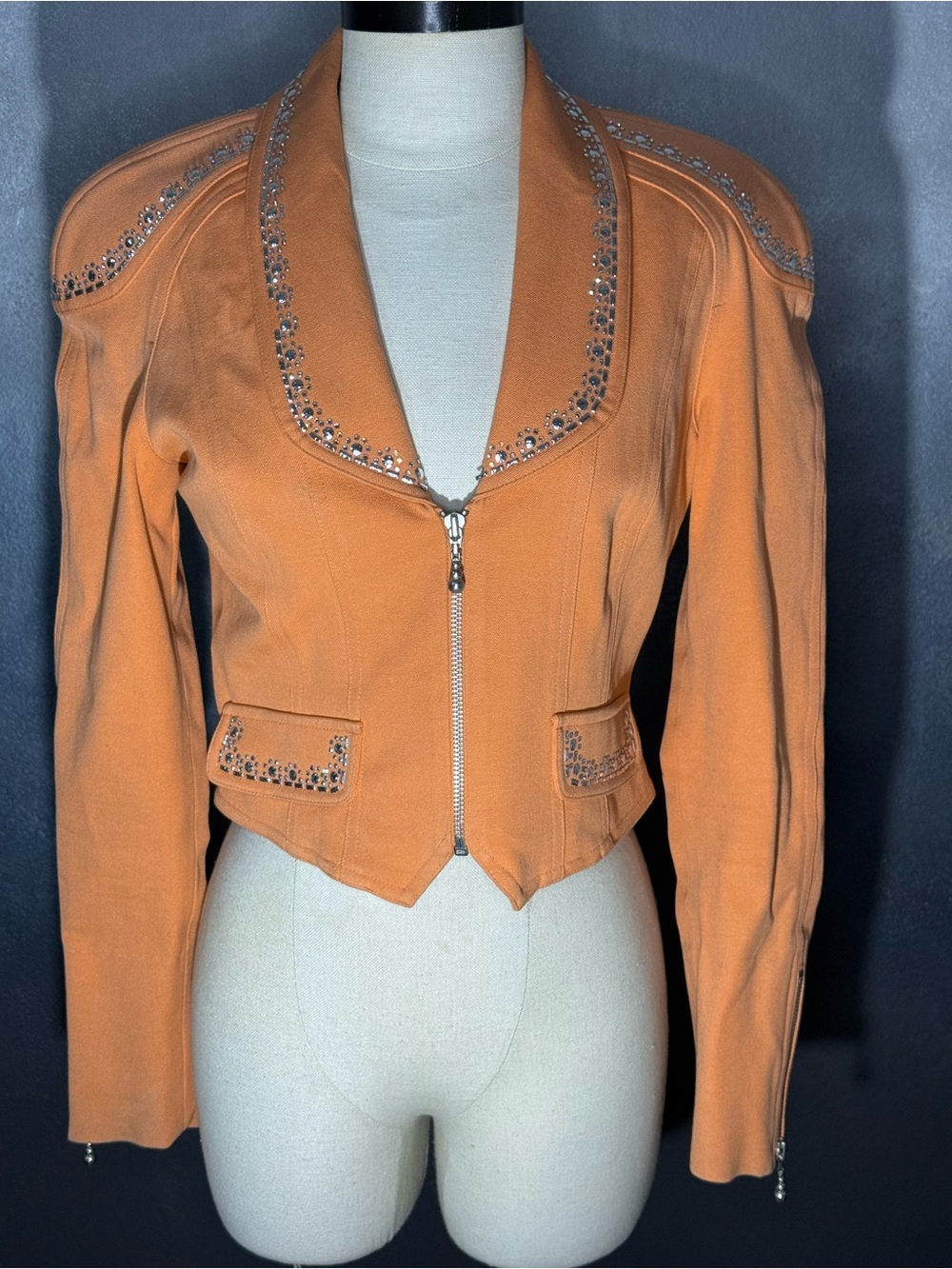🐴Vintage Wayne Rogers Women’s Equestrian Show Jacket Size 6 Peach Orange ✨Rare✨